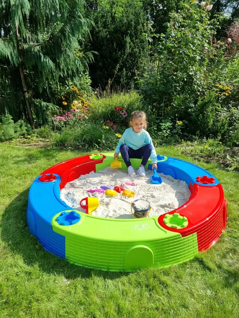 sabbiera da giardino per bambini sabbiera GRANDE con tappetino sabbiera modulare
