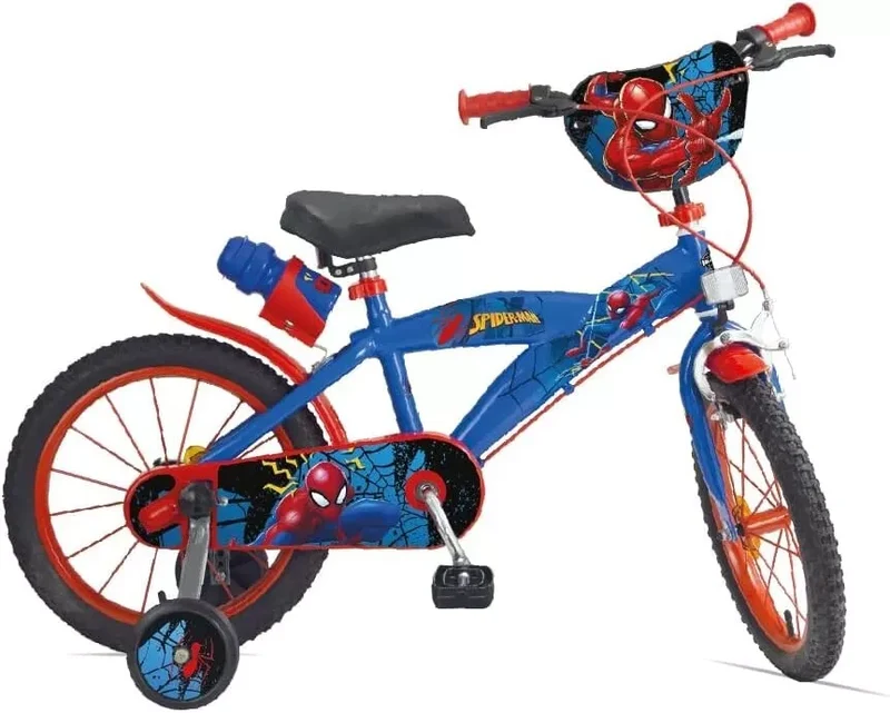 Bicicletta Spiderman 16 Pollici Bici Uomo Ragno Bambino ruote 4 5 6 anni