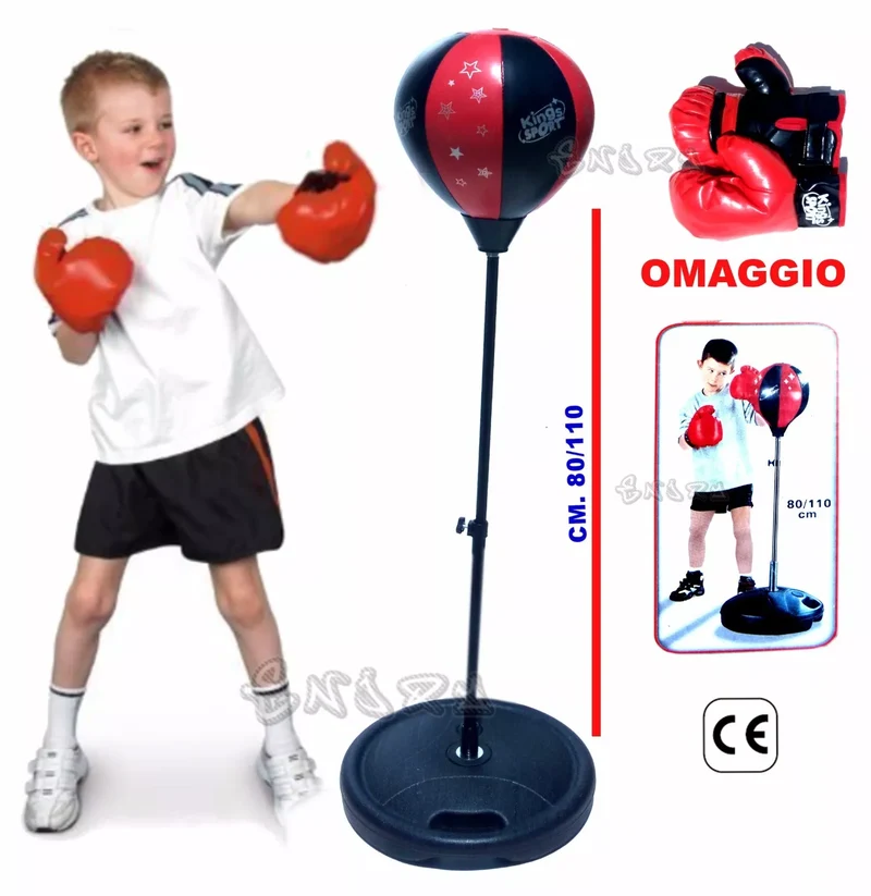 Sacco Boxe+ Guanti da Boxe giocattolo Sacco Palla da Pugilato punching ball