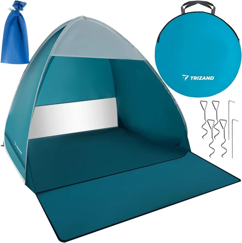 Tenda DA SPIAGGIA pop-up per 2 PERSONE campeggio filtro uv Tenda Impermeabile