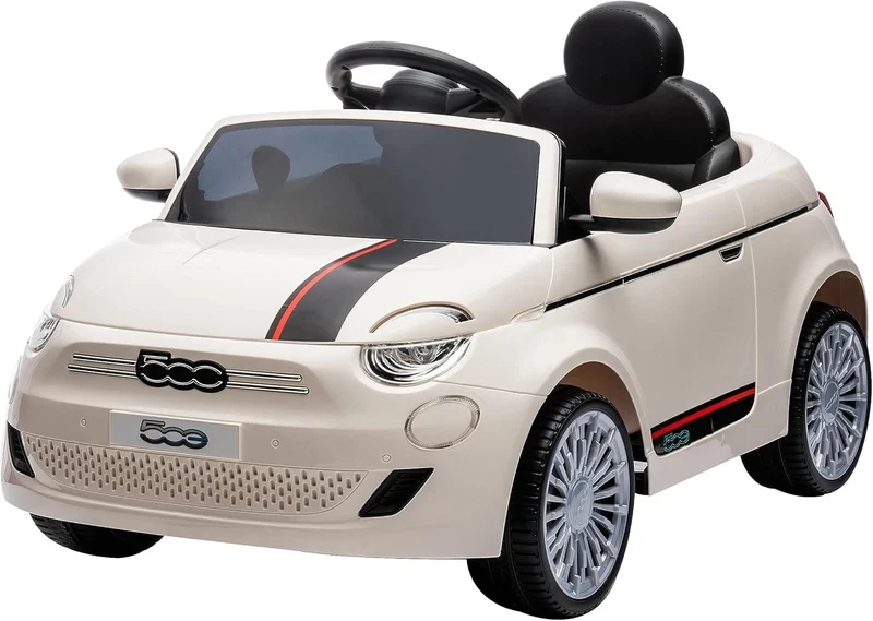 Auto Elettrica per Bambini Fiat 500 bianca- Batteria ricaricabile 12V - anche