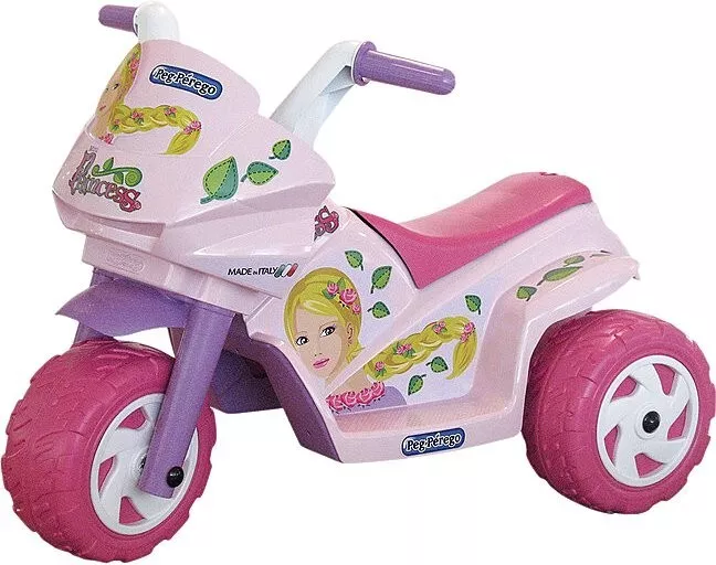 Pegperego moto elettrica mini pricess 6v 100% made in italy moto elettrica rosa