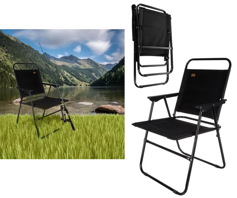Sedia pieghevole da campeggio, da pesca - ideale per campeggio, giardino, gazebo