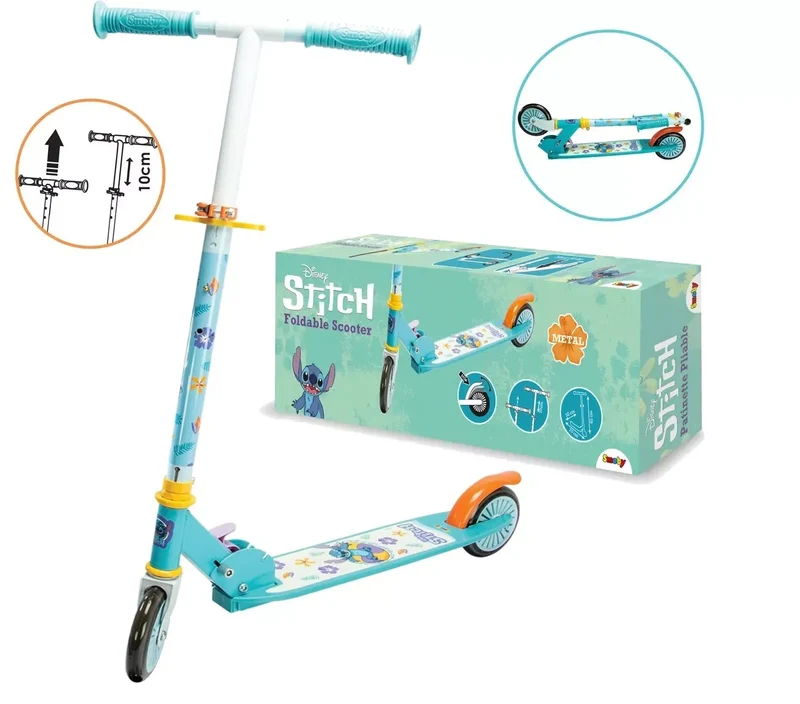 monopattino bambini 2 ruote monopattino Stitch con manubrio regolabile metallo
