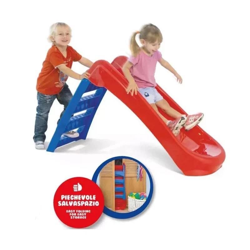 Scivolo per Bambini Pieghevole 3 Gradini in Plastica Scaletta Giardino Esterno