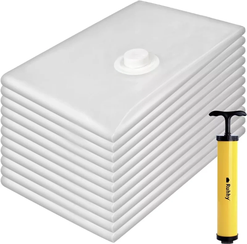 Sacchi sottovuoto abiti vestiti 70x50 sacchetti salva spazio 10 20 30 40+ pompa