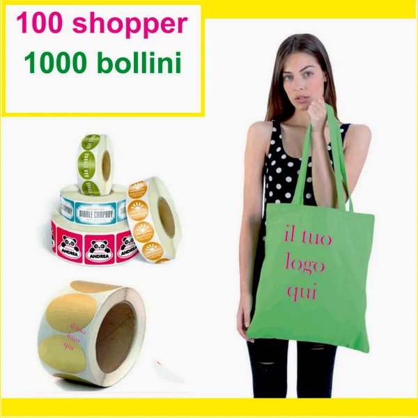 1000 bollini + 100 shopper
