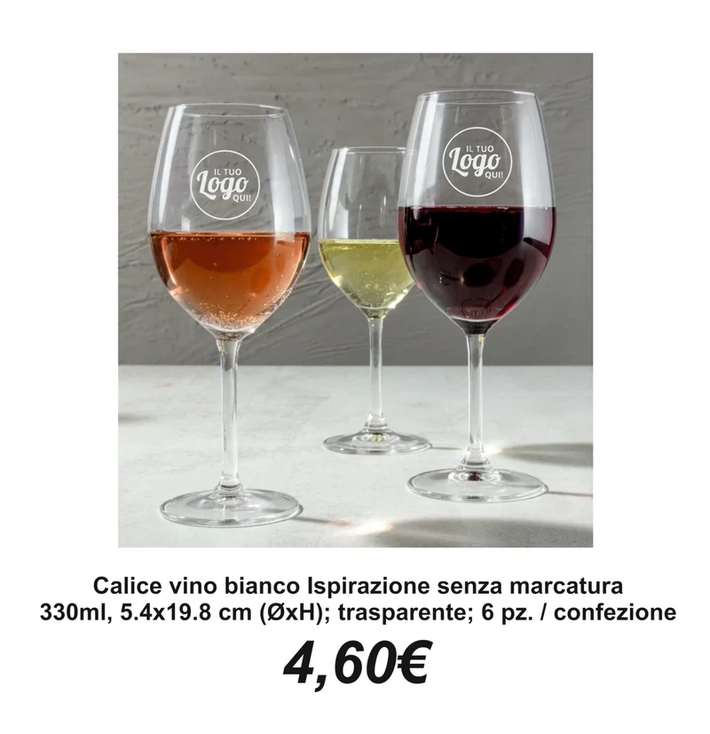 Calice Vino 0,33l INCISIONE LASER