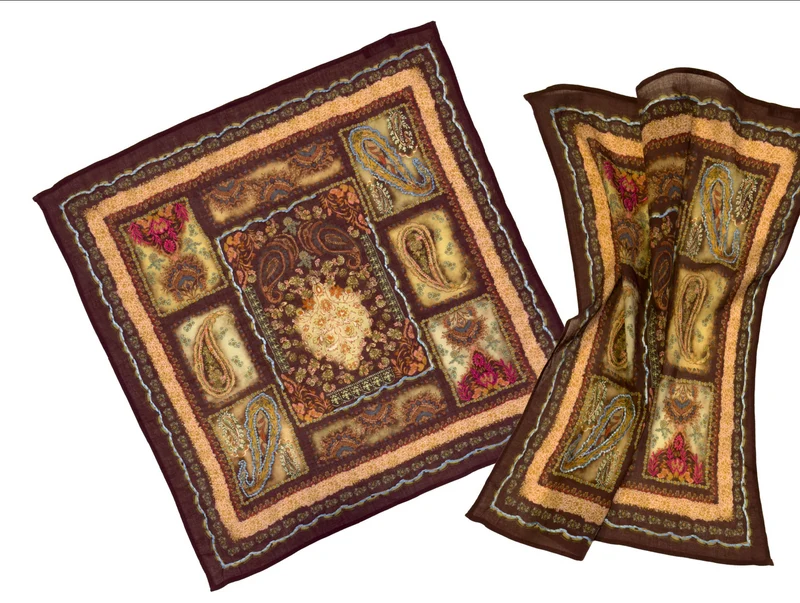 Foulard - Jaquard Marrone
