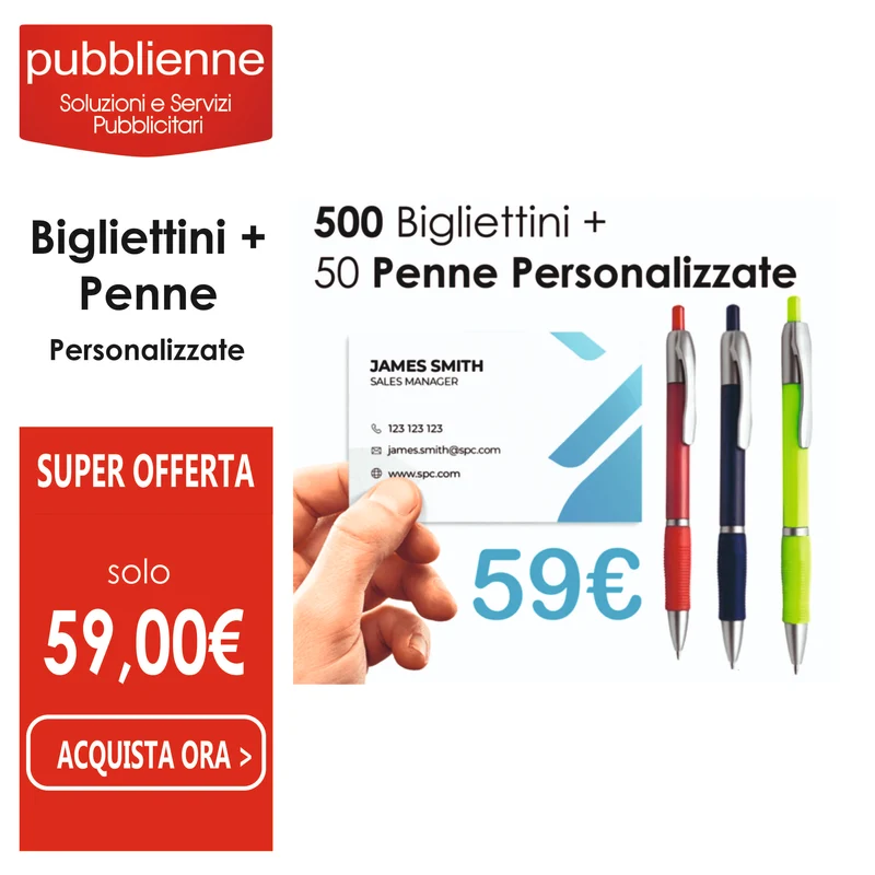 500 Bigliettini + 50 Penne