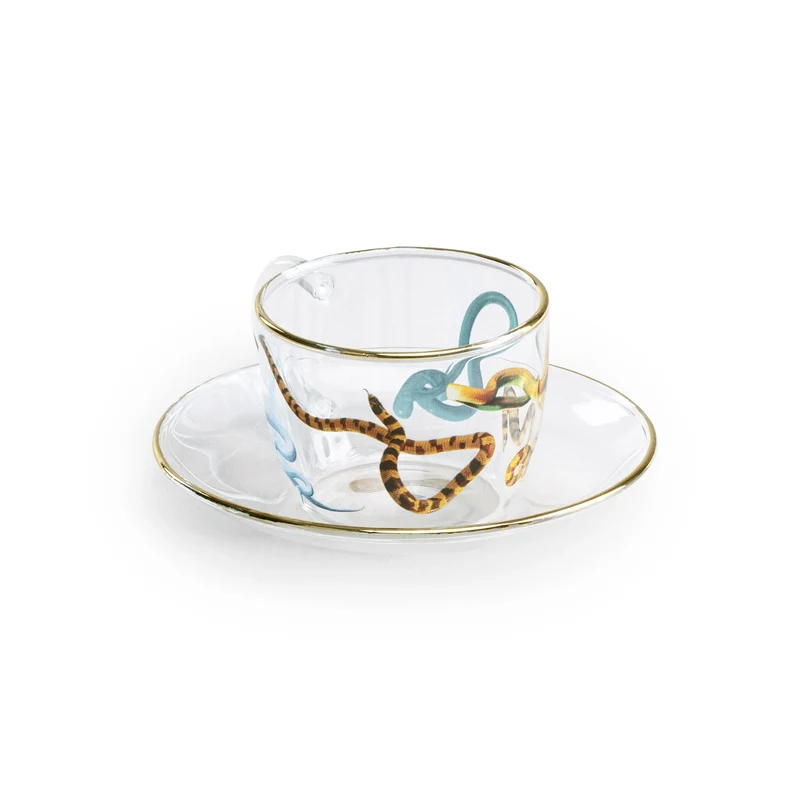 Set da Caffè in vetro Snakes Toiletpaper x Seletti