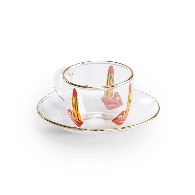 Set da Caffè in vetro Tongue Toiletpaper x Seletti