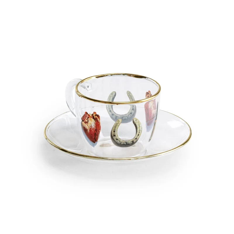 Set da Caffè in vetro I Love You Toiletpaper x Seletti