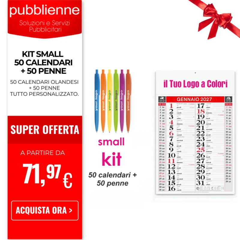 Kit SMALL - 50 Calendari + 50 Penne