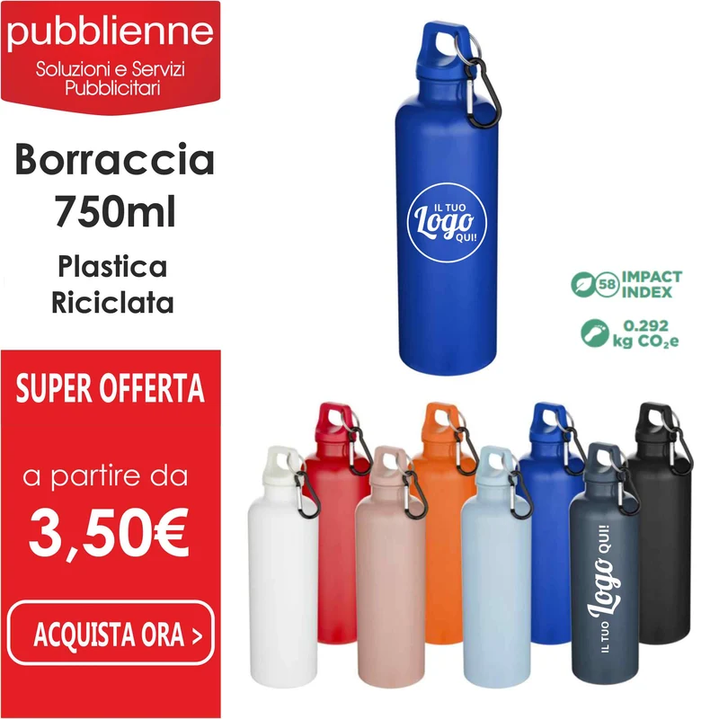 Borraccia Plastica Riciclata 750ml