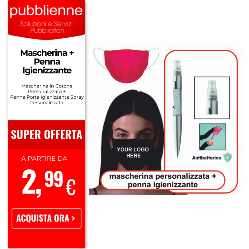 Mascherina + Penna Igienizzante