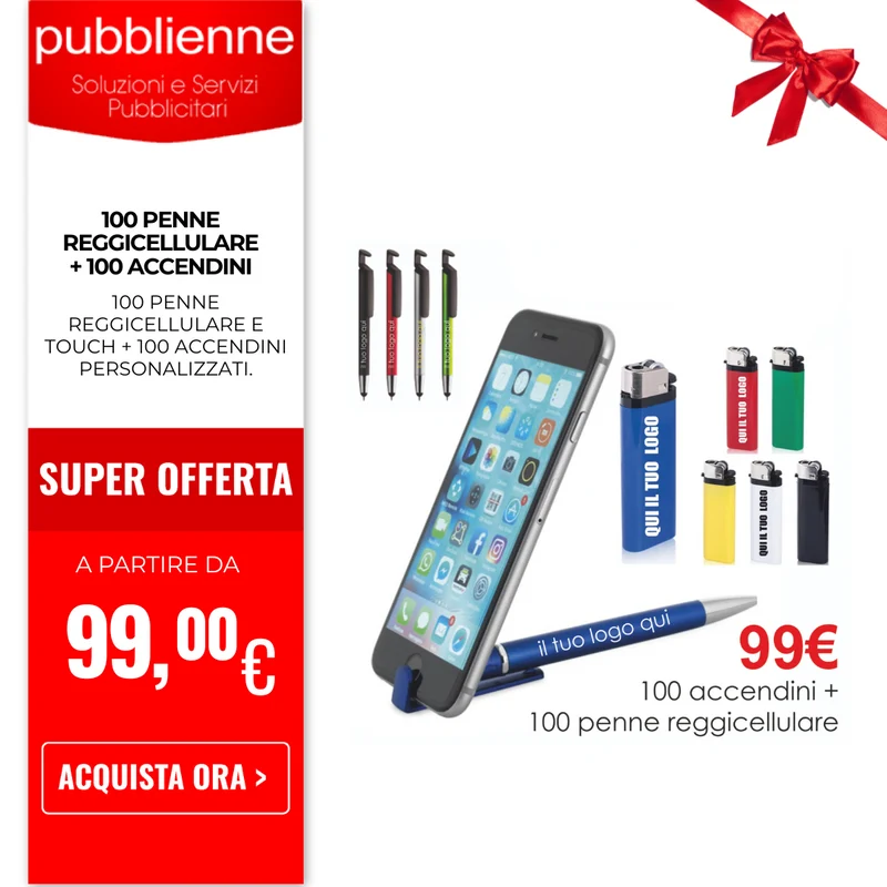 100 Penne reggicellulare + 100 Accendini