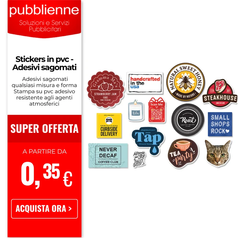 Stickers in pvc - Adesivi sagomati