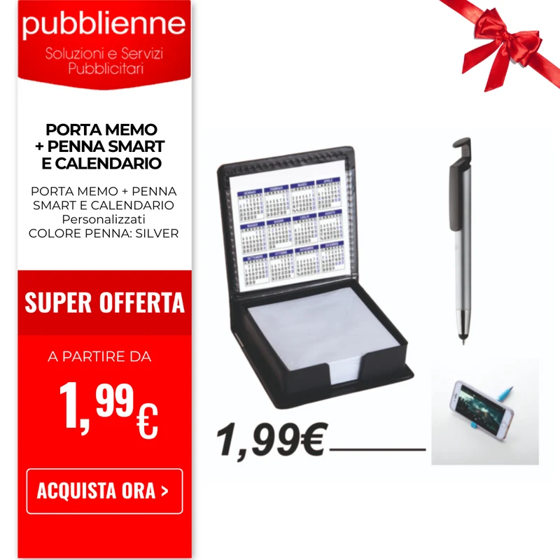 PORTA MEMO + PENNA SMART E CALENDARIO