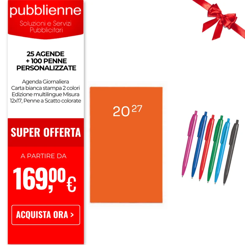 OFFERTA 25 Agende + 100 Penne personalizzate