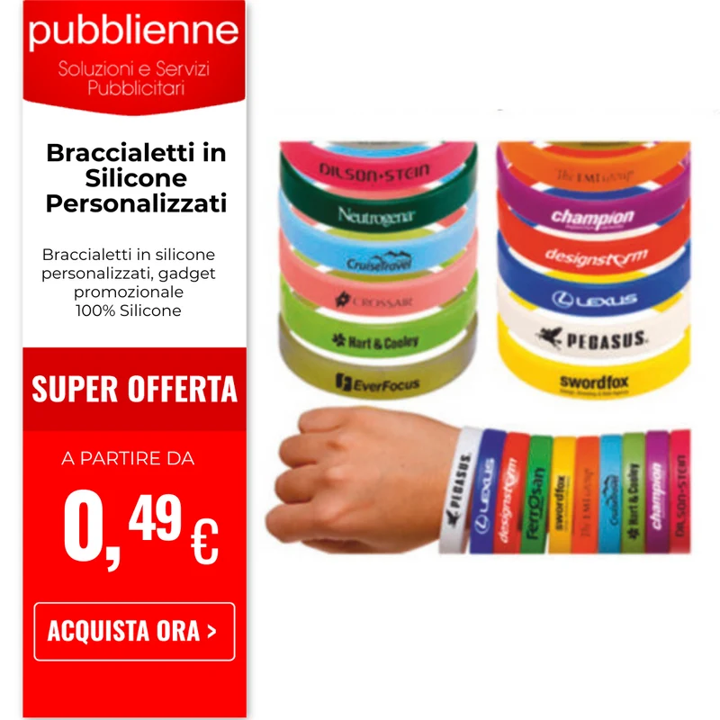 Braccialetti in Silicone Personalizzati