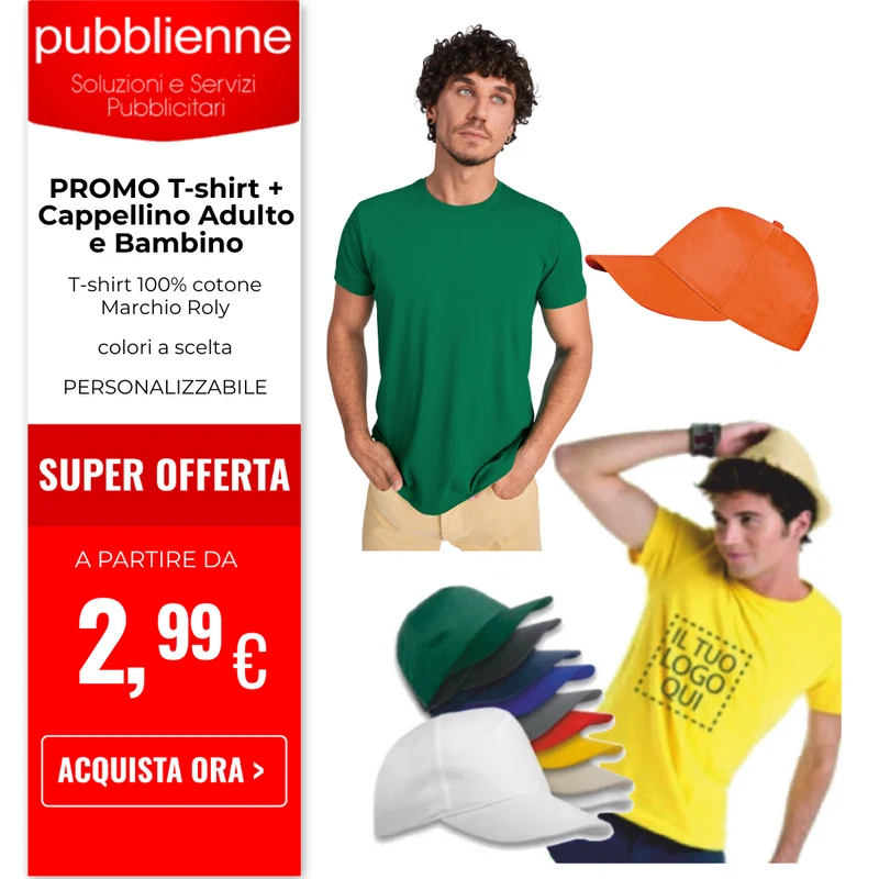 PROMO T-shirt + Cappellino Adulto e Bambino