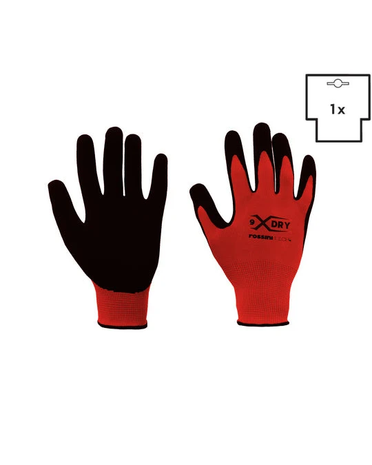 Guanto poliestere / lattice naturale increspato X-Glove xglove x glove guanti X-DRY