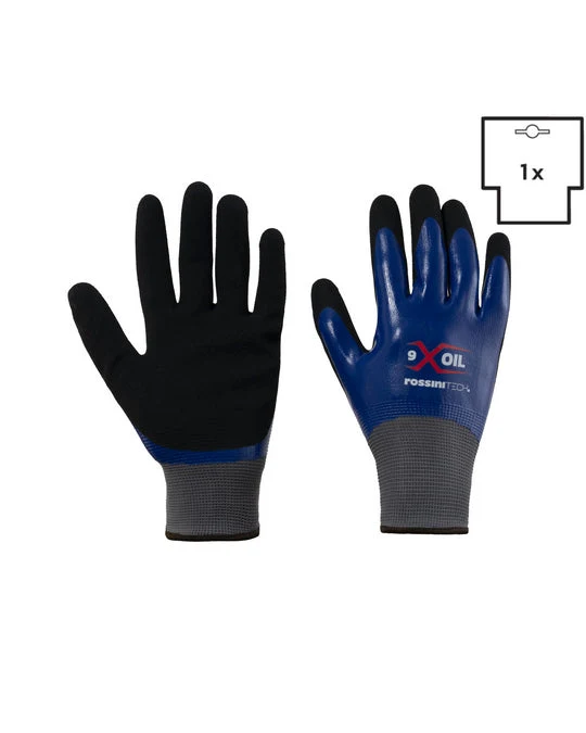 Guanto poliestere / nitrile doppia spalmatura antiscivolo X-Glove xglove x glove guanti X-OIL