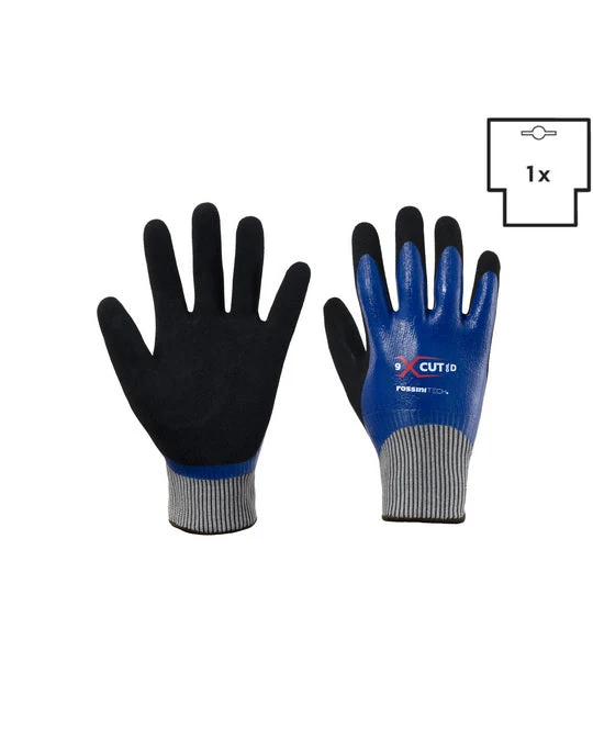 Guanto Taglio D (HPPE-Vetro) / nitrile doppia spalmatura X-Glove xglove x glove guanti X-CUT