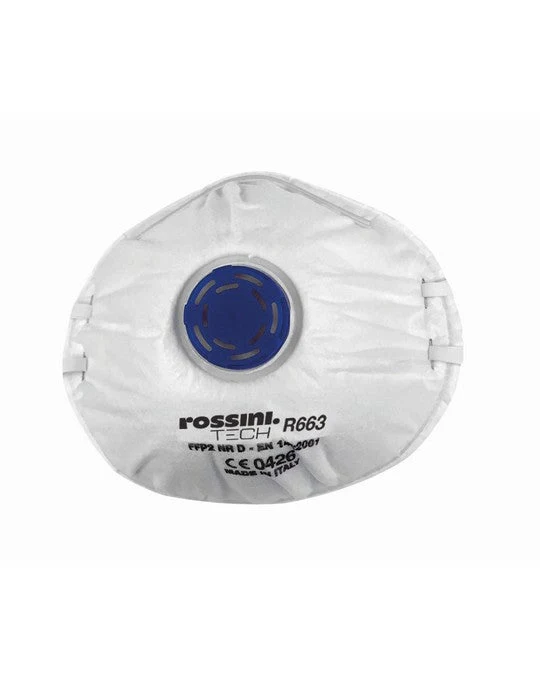 respiratore per polveri fumi e nebbie ffp2 nr d con valvola MASCHERINA
