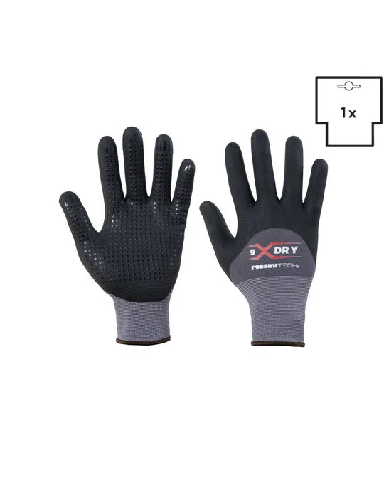 Guanto nylon-spandex / nitrile micro-schiuma 3/4 traspirante puntinato X-Glove xglove x glove guanti X-DRY