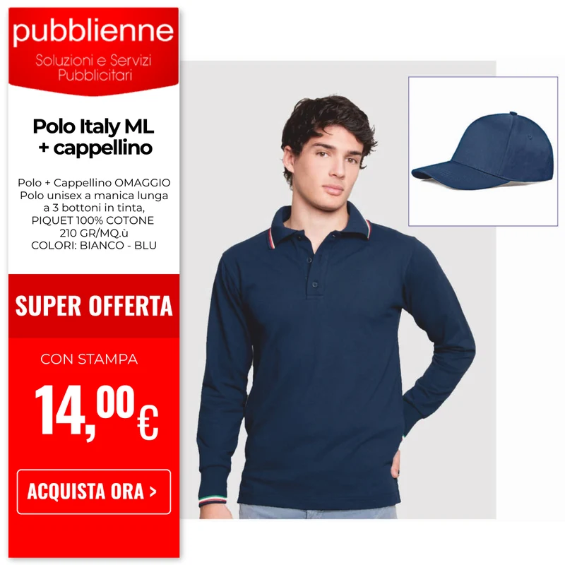 Polo Italy ML + cappellino