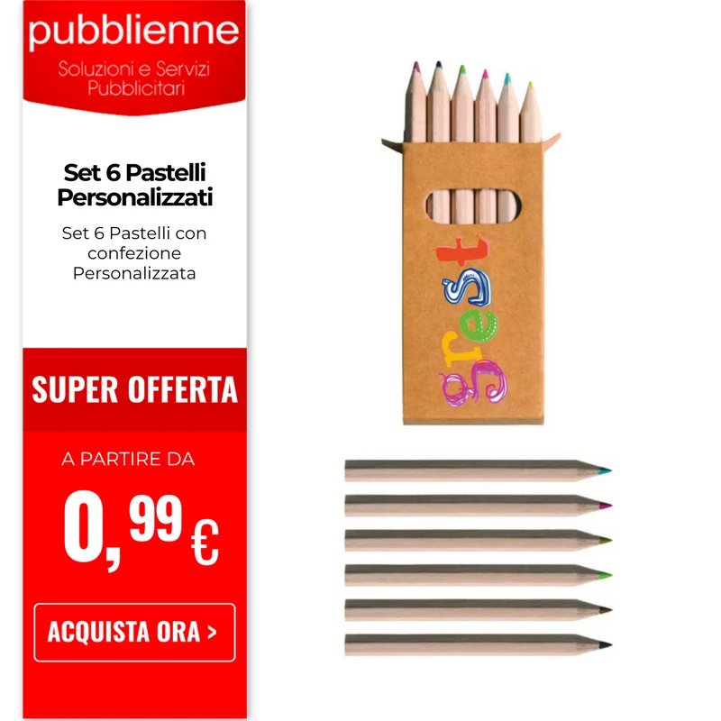 Set 6 Pastelli Personalizzati