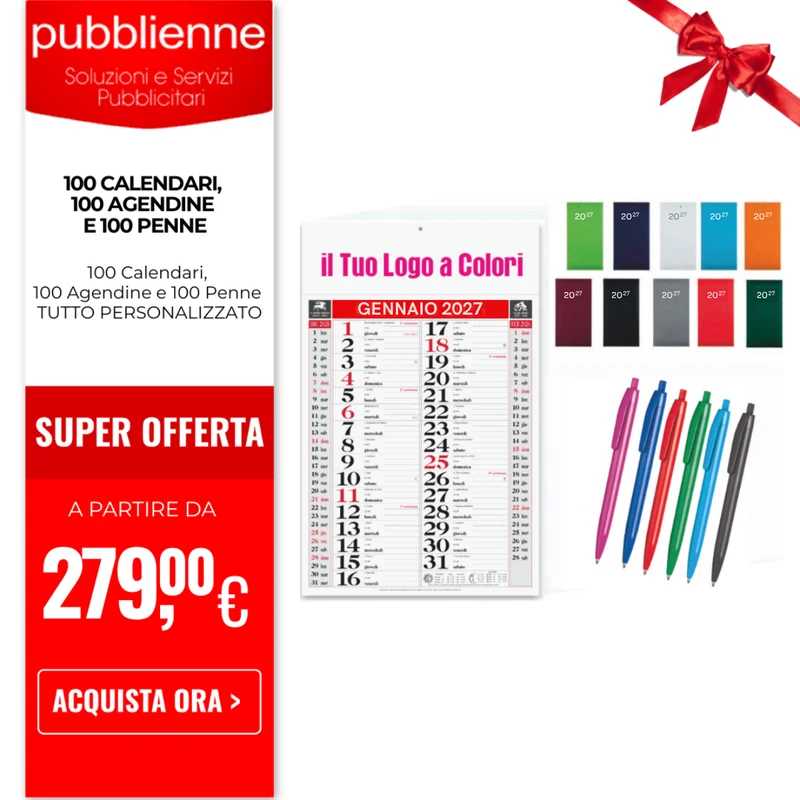 100 Calendari, 100 Agendine e 100 Penne