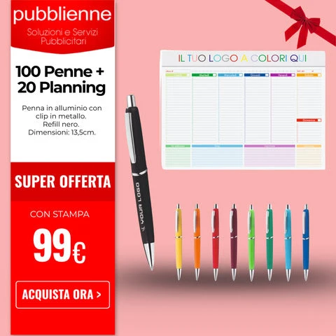 20 Planning + 100 Penne Personalizzate