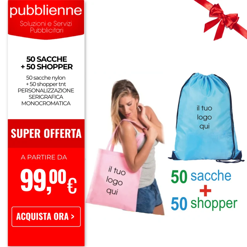 50 sacche + 50 shopper