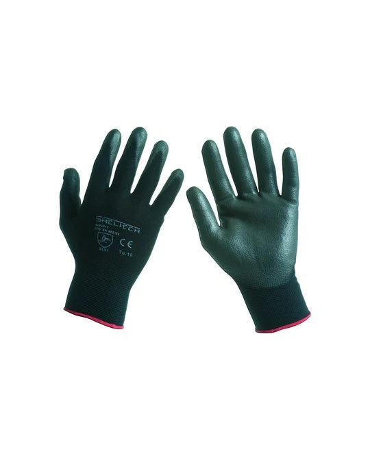 guanto nylon/poliuretano nero guanti