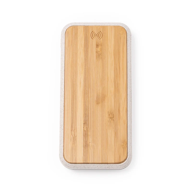 6058 Ambro - Power Bank in Bamboo E Fibra Di Frumento
