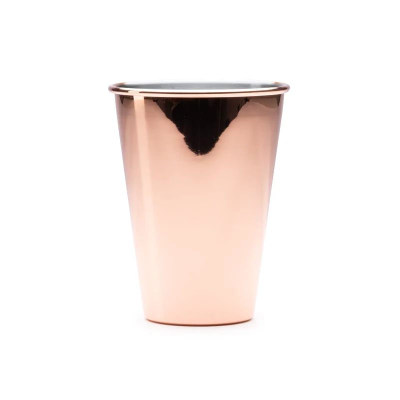8447 Tambre - Bicchiere In Acciaio E Rame 500ml