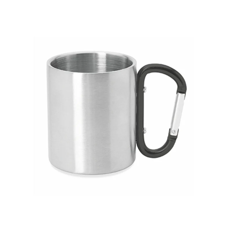 8432 Oslon – Tazza In Acciaio Doppia Parete Con Moschettone