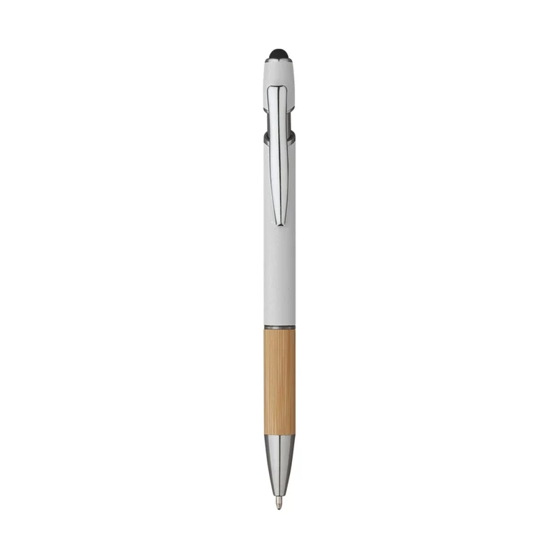 5698 Iris - Penna Sfera Soft Touch In Alluminio E Bamboo