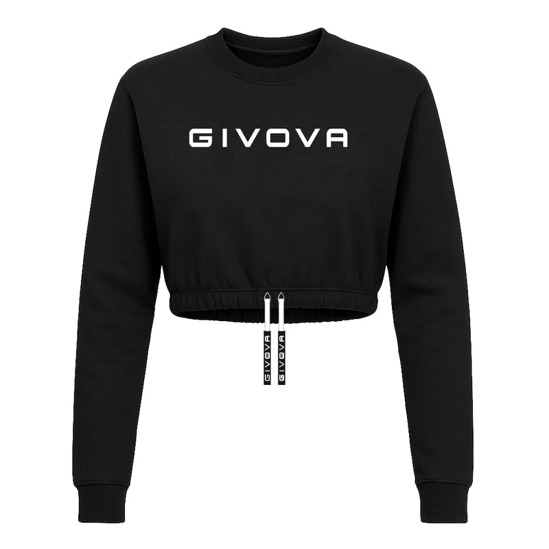 SHIRT CROP MANICA LUNGA COTONE