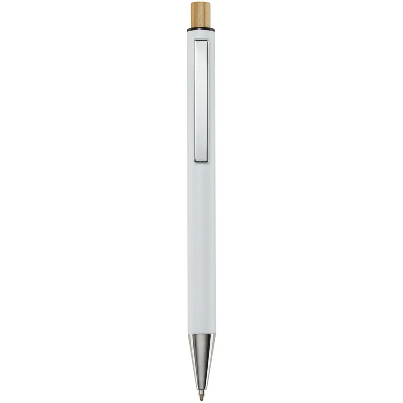 Penna a sfera in alluminio riciclato Cyrus (inchiostro blu)