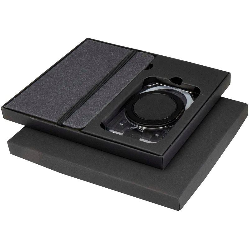 Set regalo con blocco note formato A6 con copertina rigida e portafoglio MagSafe Kern