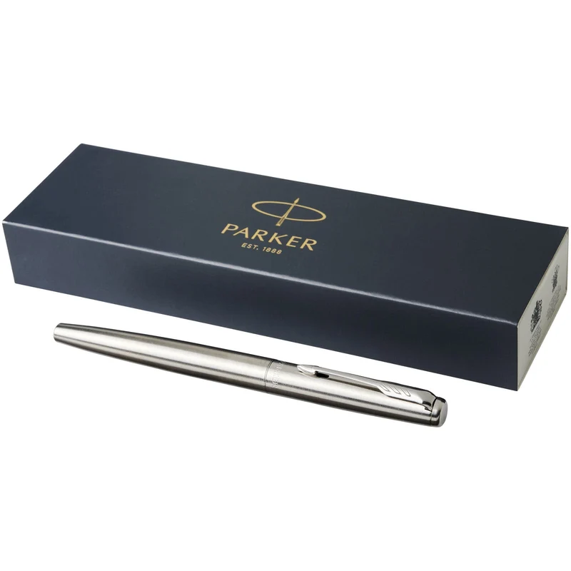 Parker penna stilografica Jotter in acciaio inossidabile (inchiostro blu)