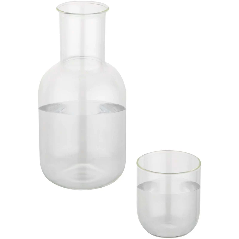 Set di caraffa e bicchieri in vetro con finitura opaca Amelie