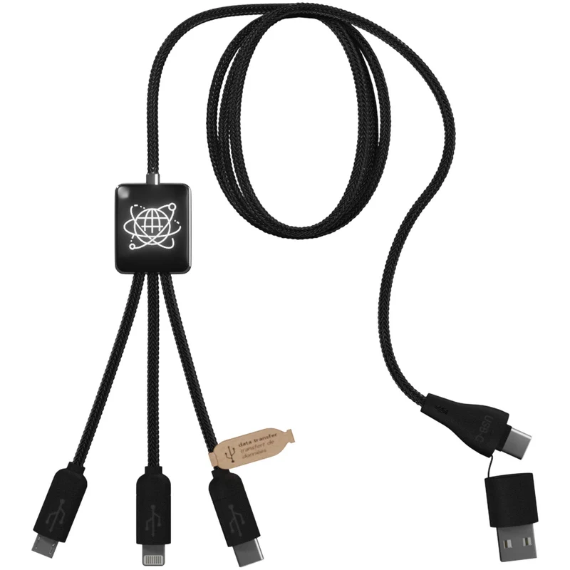 Cavo 5 in 1 con trasferimento dati in PET riciclato SCX.design C45