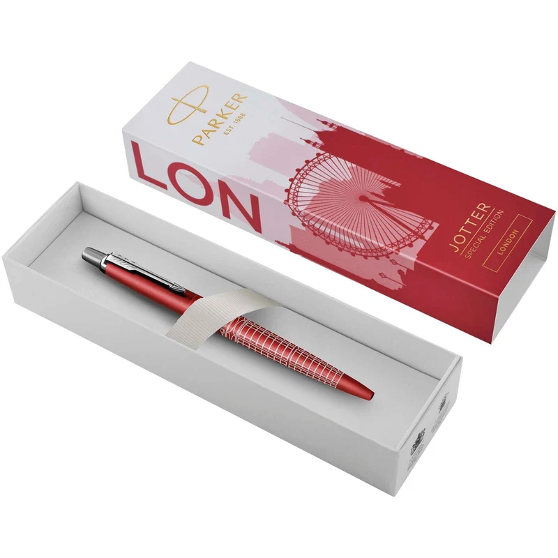 Penna a sfera Parker Jotter SE Global Icons (inchiostro blu)