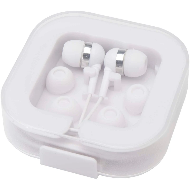 Auricolari tipo C cablati con astuccio in plastica riciclata Dofida