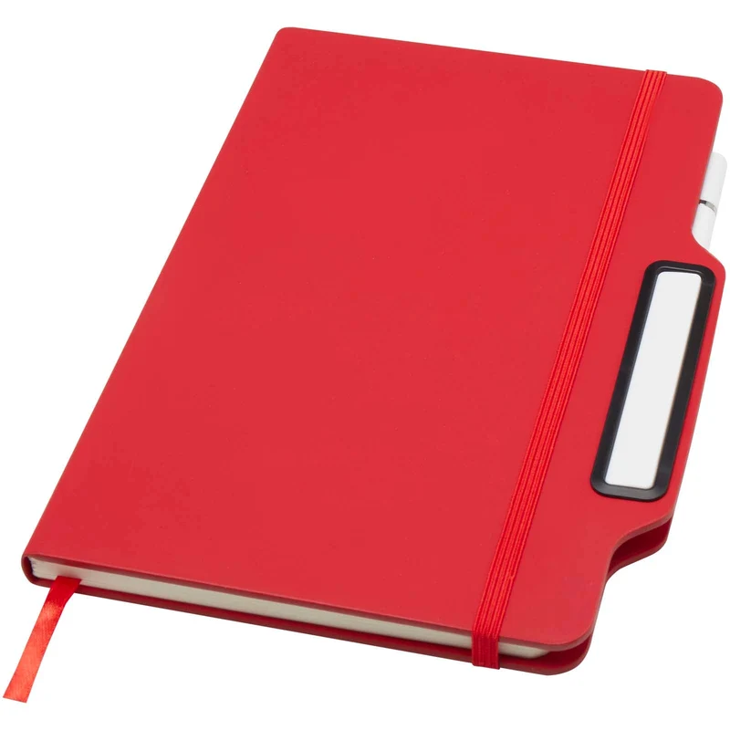 Blocco note formato A5 con copertina rigida e combinazione di penna e matita Nexus